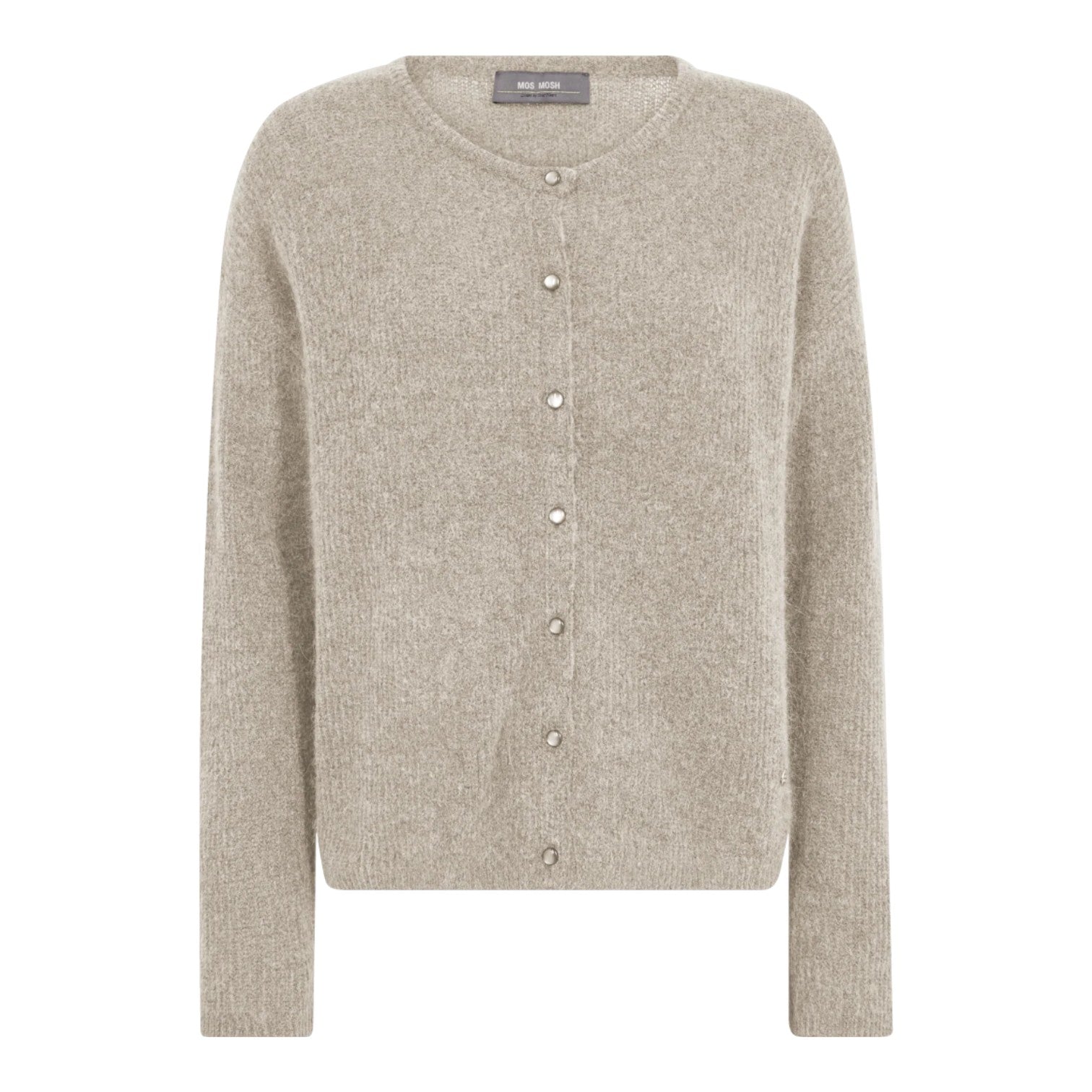 Mos Mosh W Almine Knit Cardigan Feather Gray