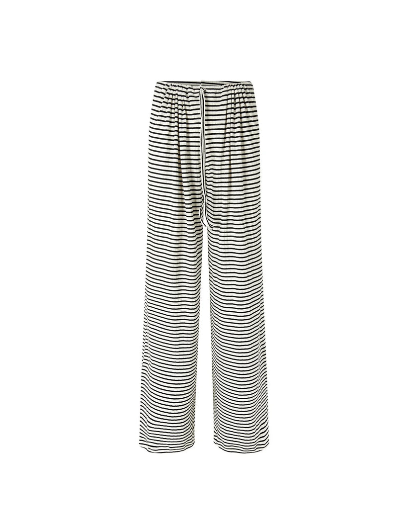 Nørgaard Paa Strøget NPS Nova Pants NPS Stripe Ecru Black