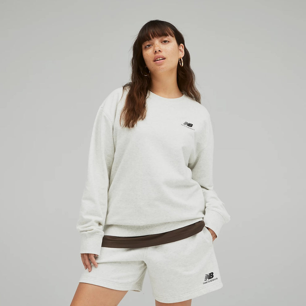 New Balance U Unissential French Terry Crewneck Seasalt Heather