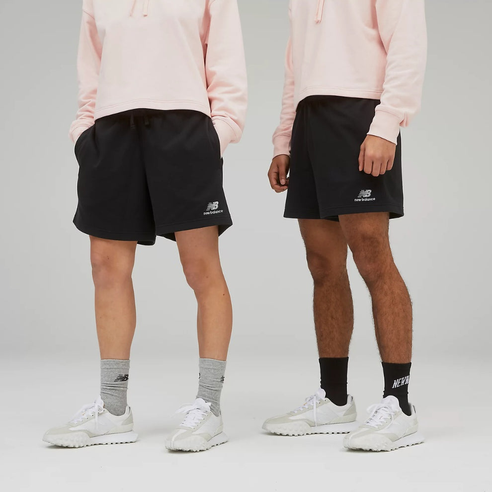New Balance U Unissentials French Terry Shorts Black
