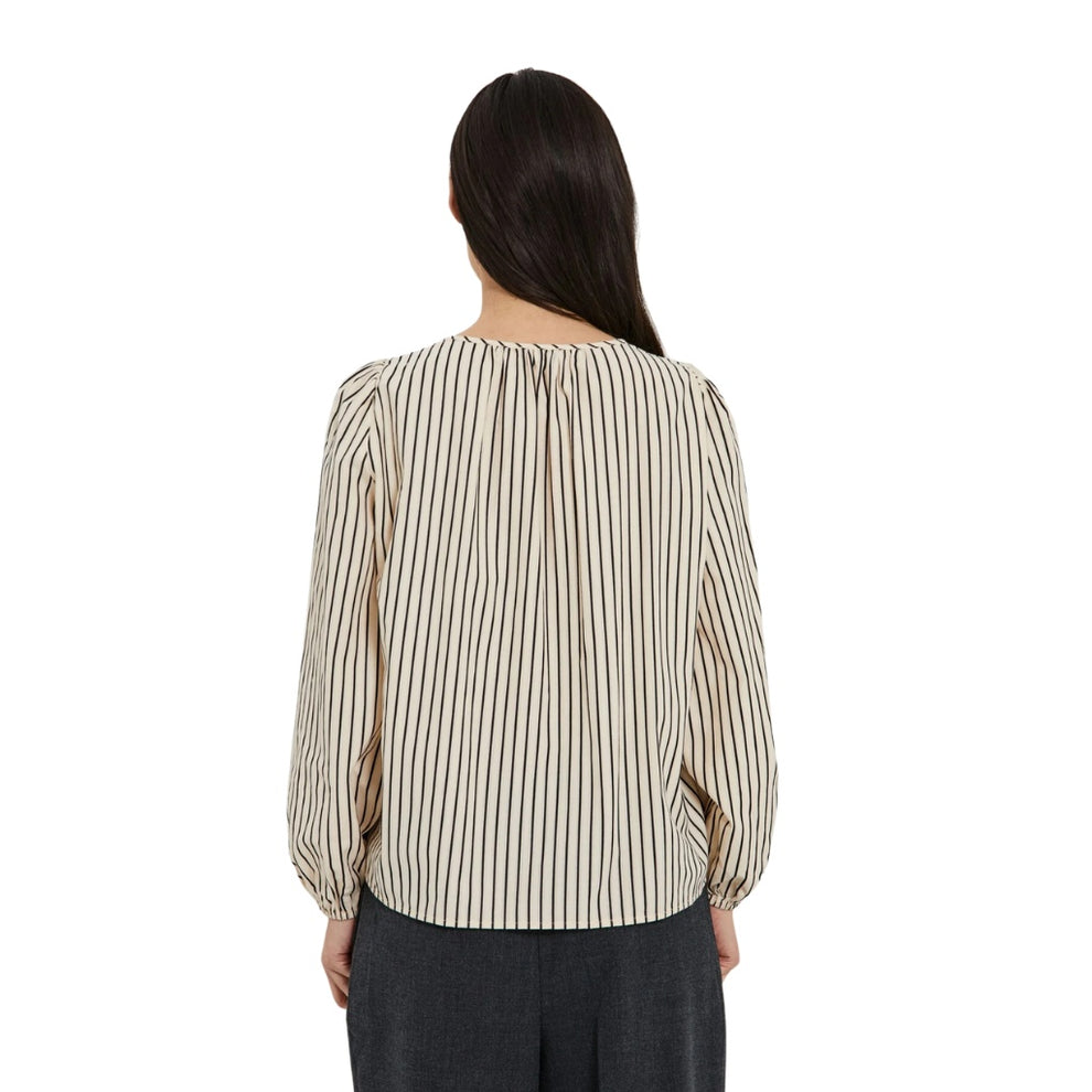 Norr W Opal Stripe Top Black Stripe