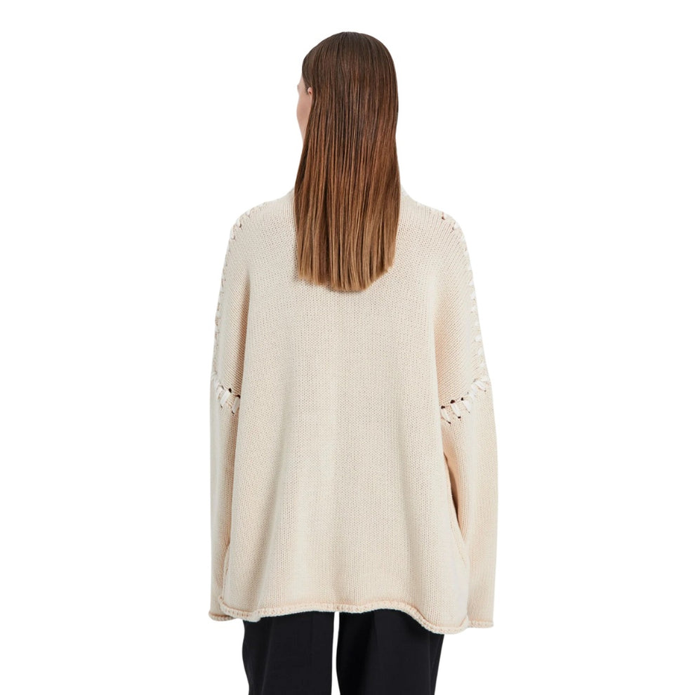 Norr W Strings Knit Top Off White