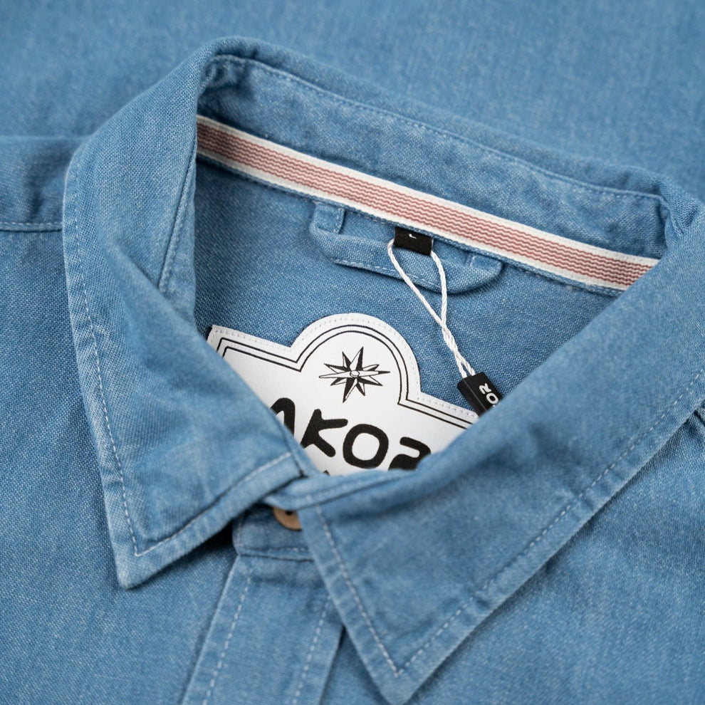 LAKOR M Organic Denim Shirt Medium Blue