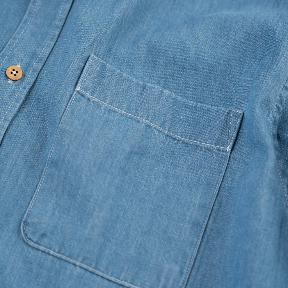 LAKOR M Organic Denim Shirt Medium Blue