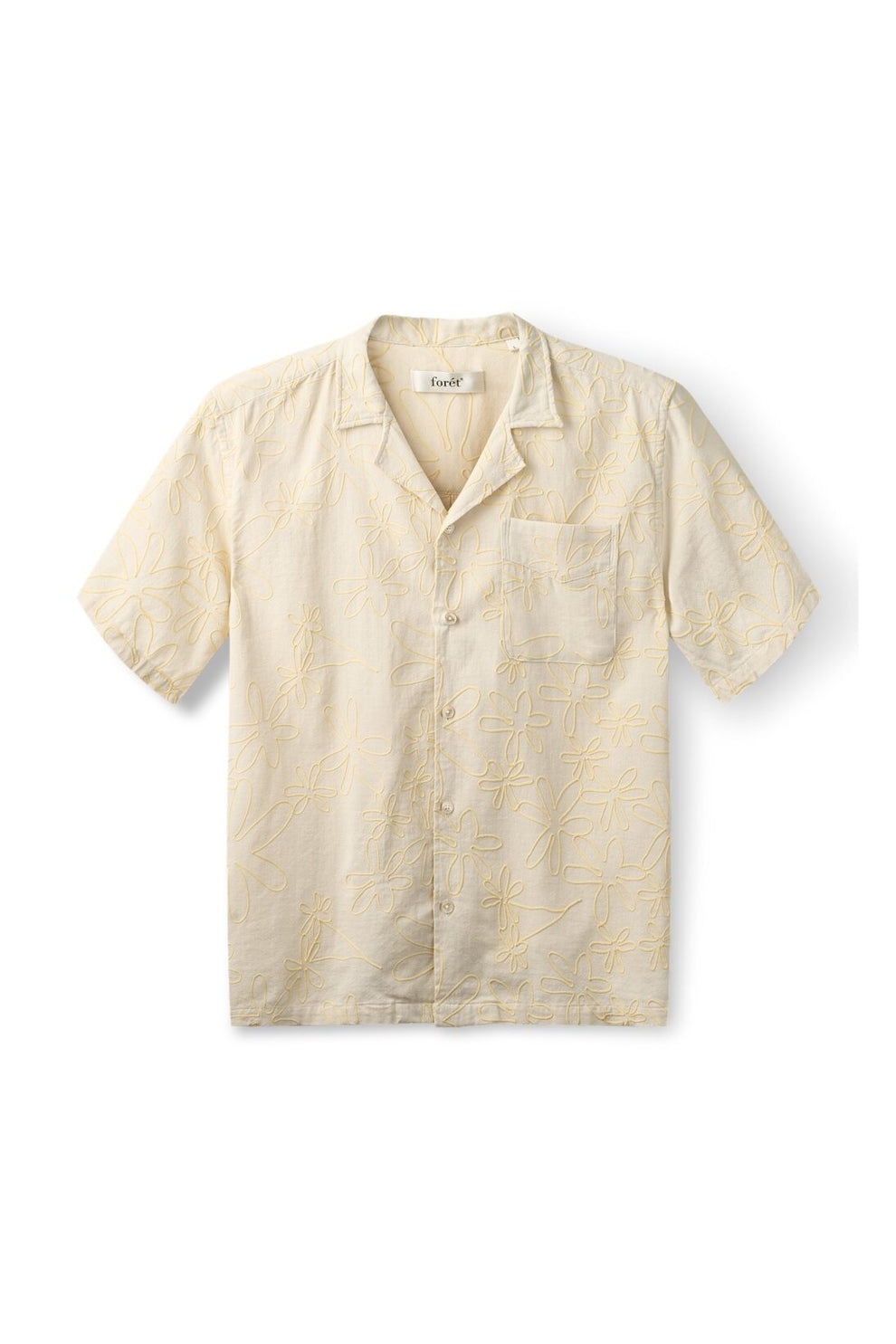 Forét Peer Embroidery Regular Fit Ss Shirt Off White