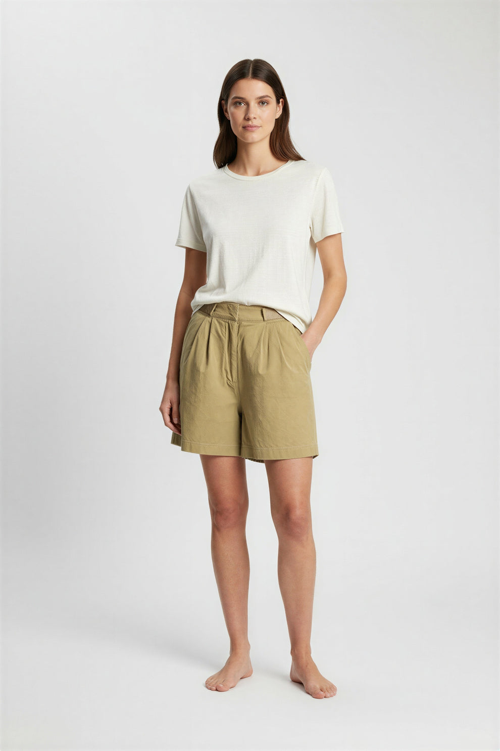 Parajumpers W Albina Shorts Beige - simple full front