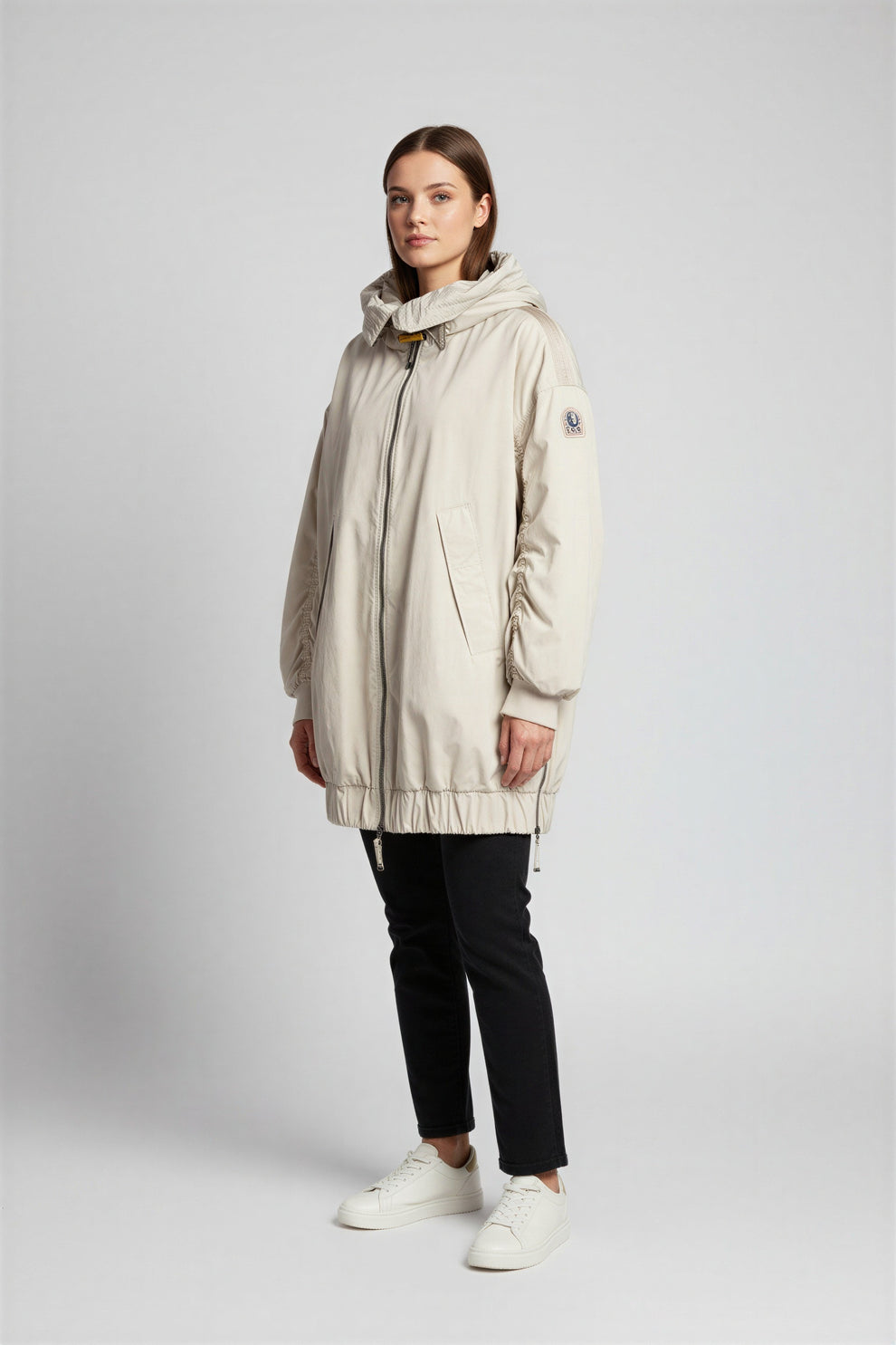 Parajumpers W Lourdes Hooded Parka Faded Sand - simple full front