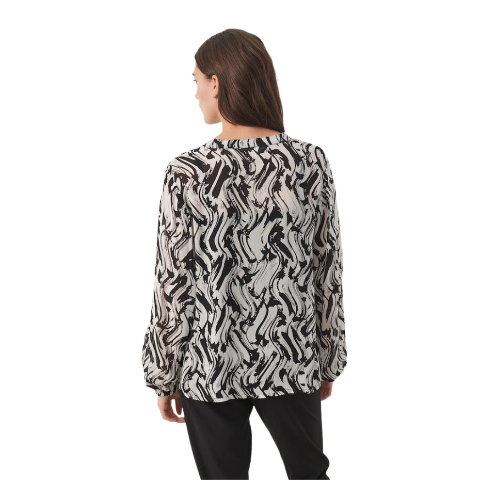 Part Two W Ditte Skjortebluse Black Paint Wawe