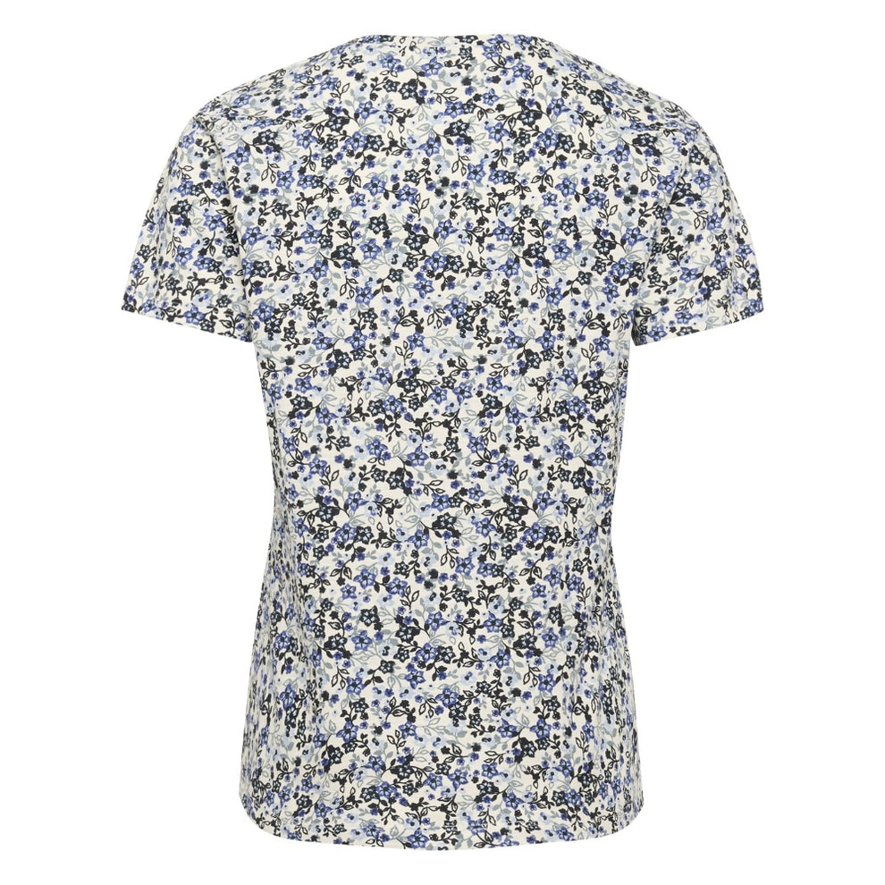 Part Two W GesinasPW T-Shirt Faded Denim Mini Flowerprint