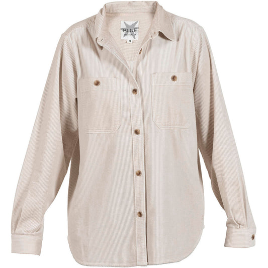 Blue Sportswear W Pelly Courdroy Shirt Jacket Cream