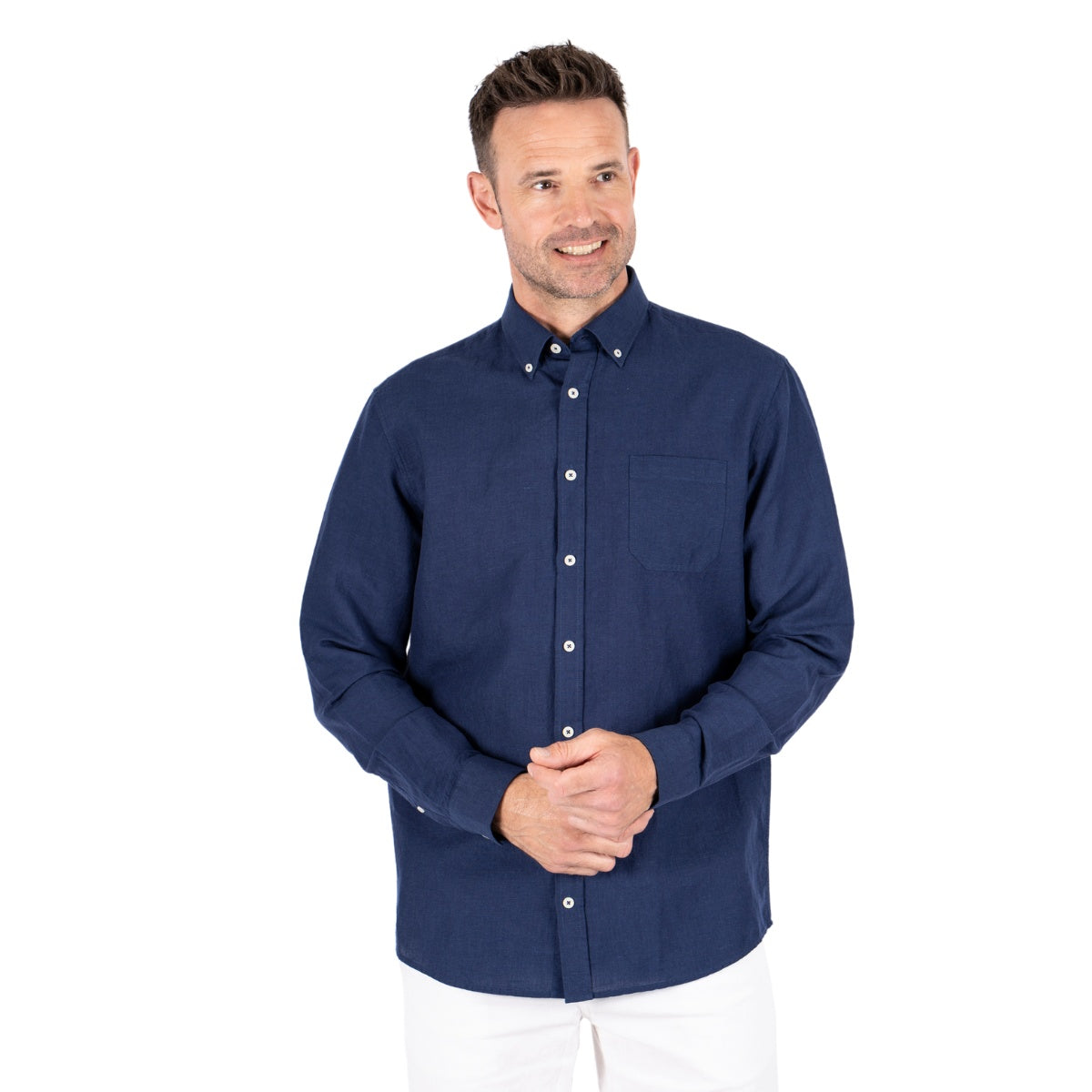 Pre End Frey Ls Skjorte Naval Blue