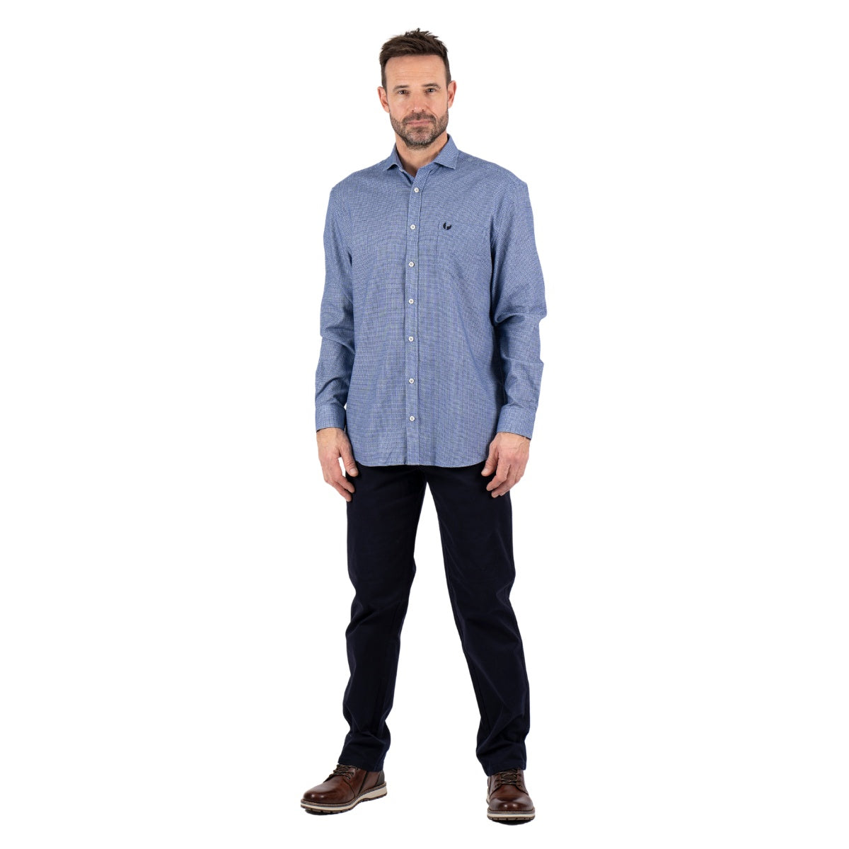 Pre End M Baldur LS Skjorte Dark Navy