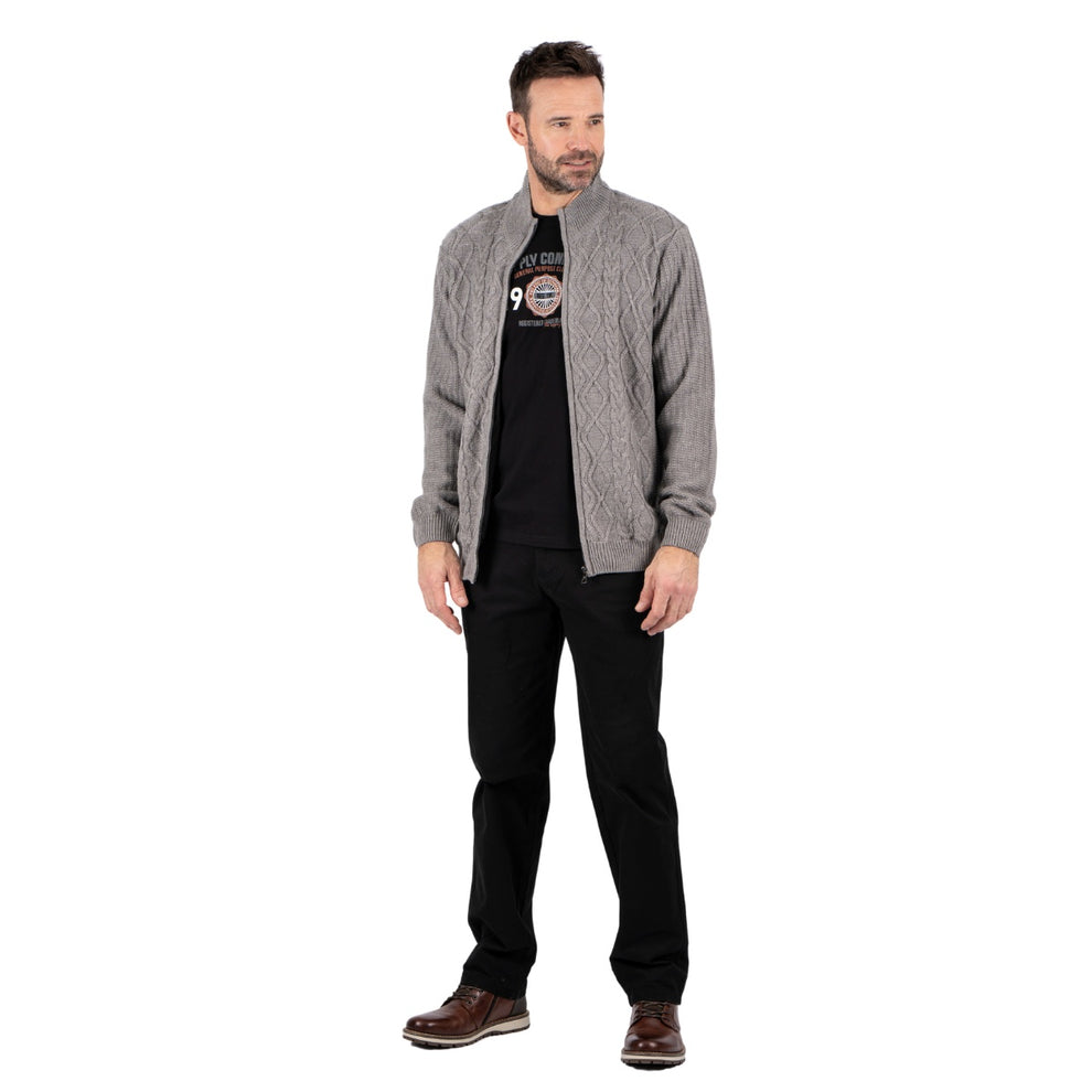 Pre End M Henry Cardigan Grey Mix