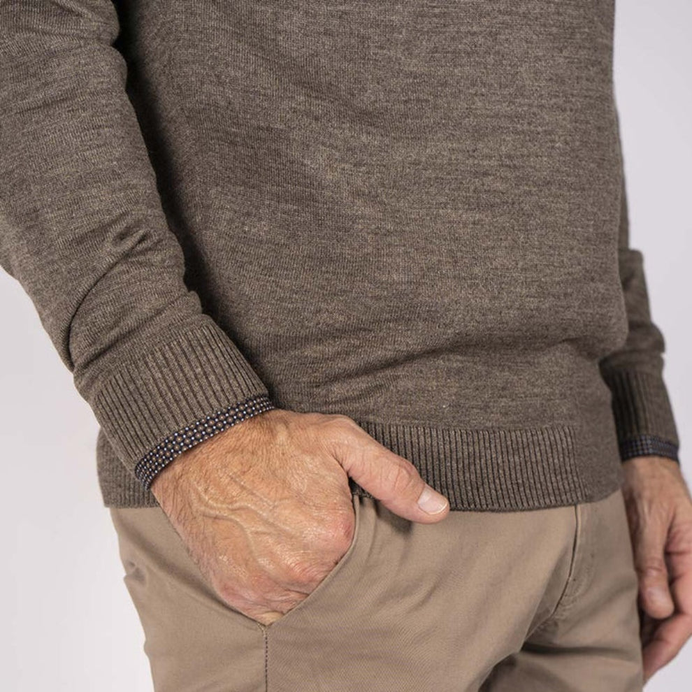 Pre End M Joseph Zip Dark Brown Mix
