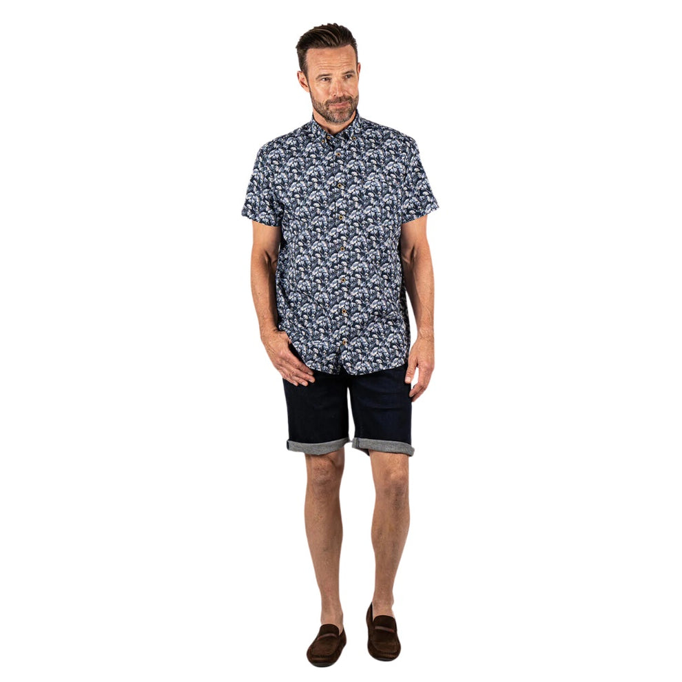 Pre End M Sigfred SS Skjorte Ultra Dark Navy