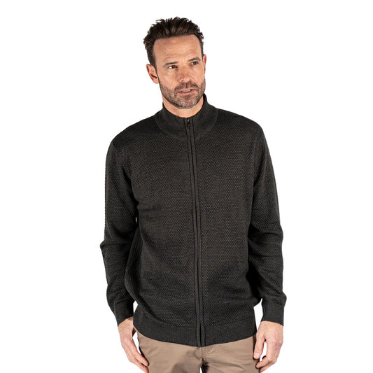 Pre End M Welton Howard Cardigan Dark Grey Mix