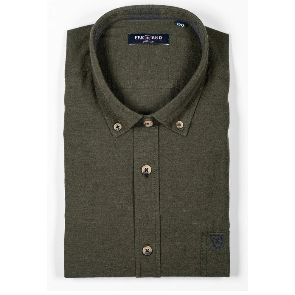 Pre End M Welton Solid Skjorte Forest Green Mix