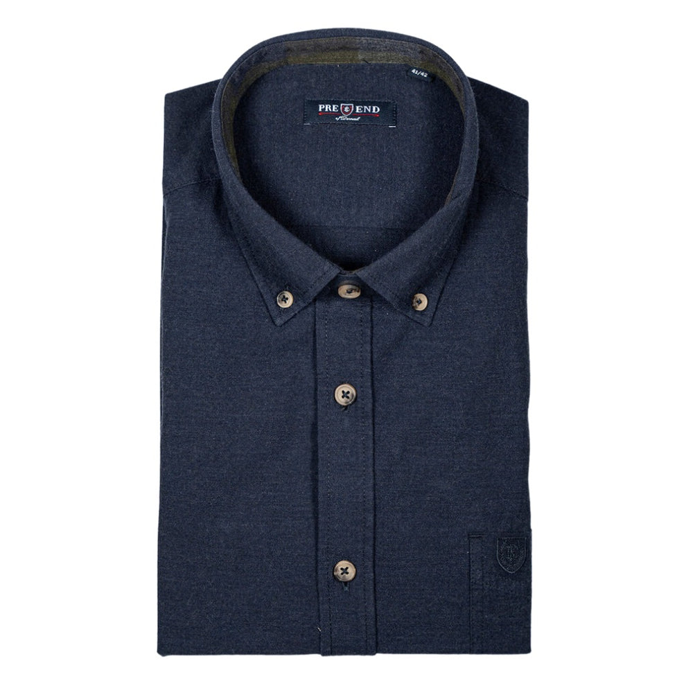 Pre End M Welton Solid Skjorte Ultra Dark Navy Mix