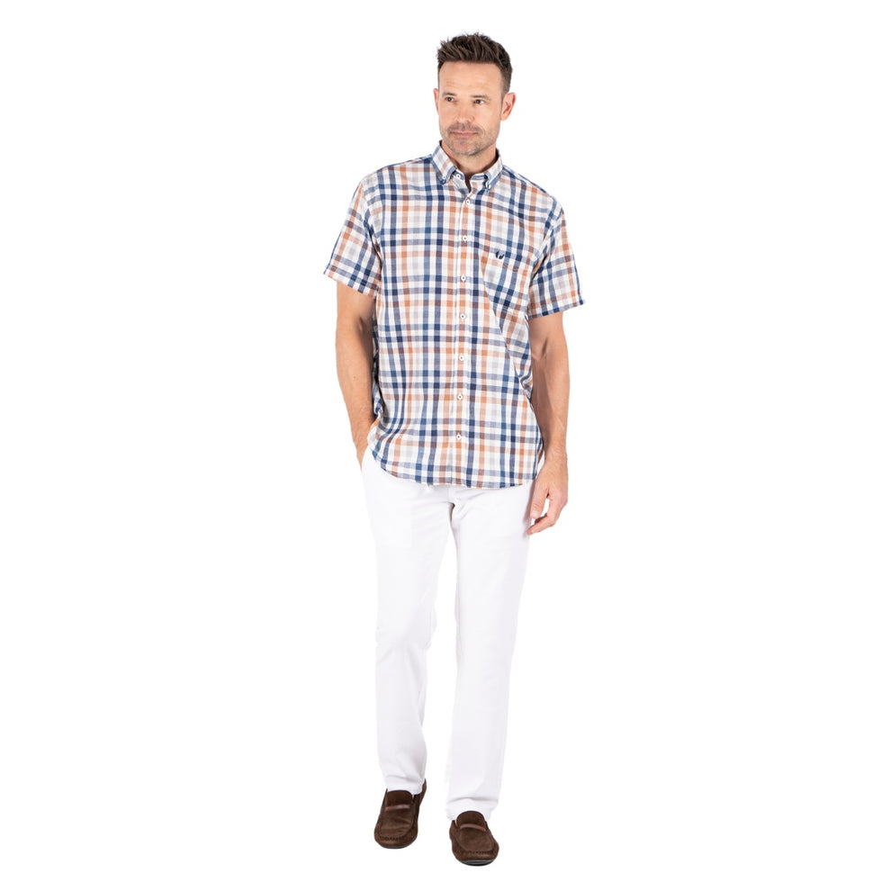 Pre End Dayton Ss Skjorte Naval Blue