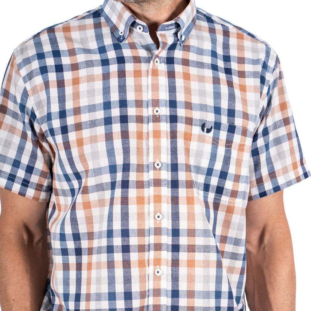 Pre End Dayton Ss Skjorte Naval Blue