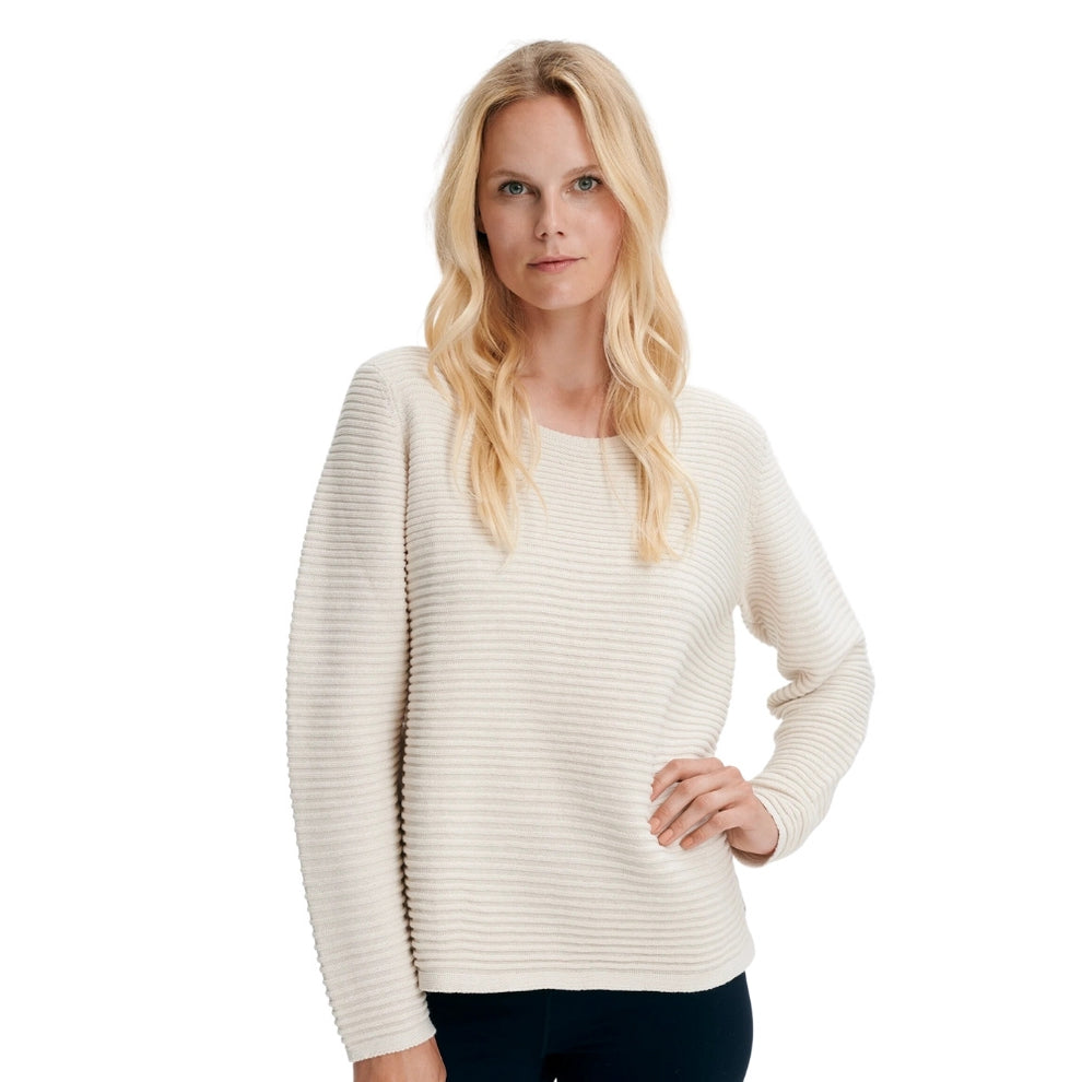 REDGREEN W Jessie Crew Neck Strik Ecru