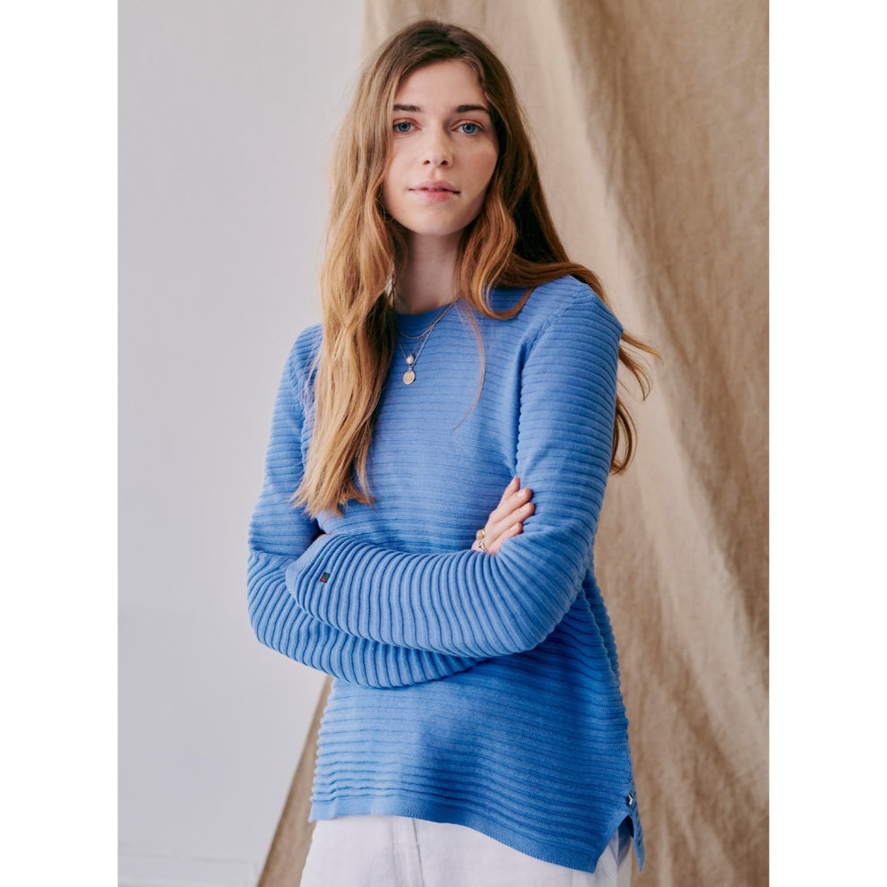 REDGREEN W Jessie Crew Neck Strik Mid Blue