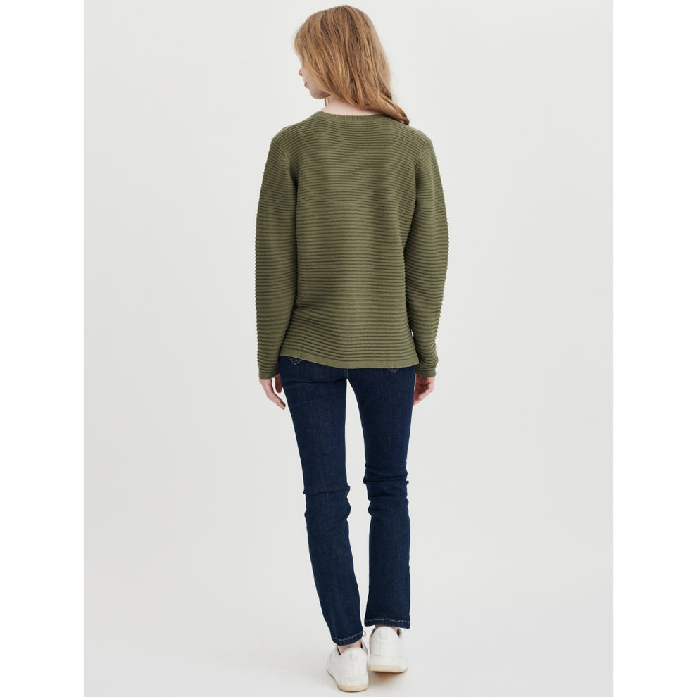 REDGREEN W Jessie Crew Neck Strik Mid Green