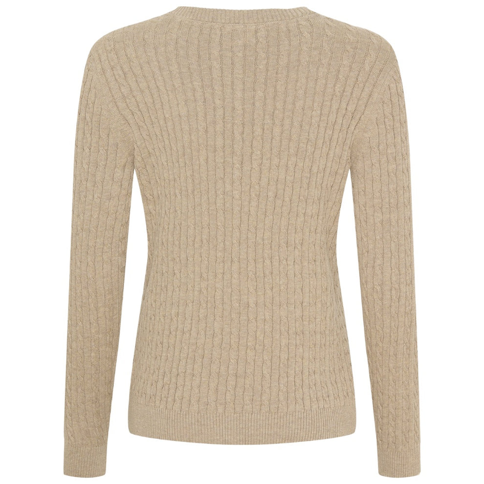 REDGREEN W Susan Cable Knit Dark Sand Melange