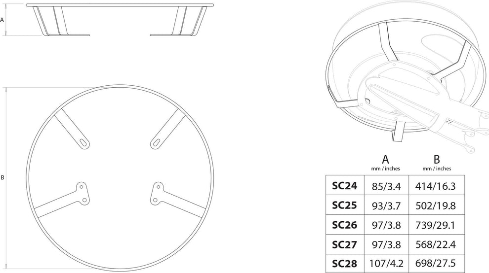 Scanstrut radarbeskytter - mellem - SC25