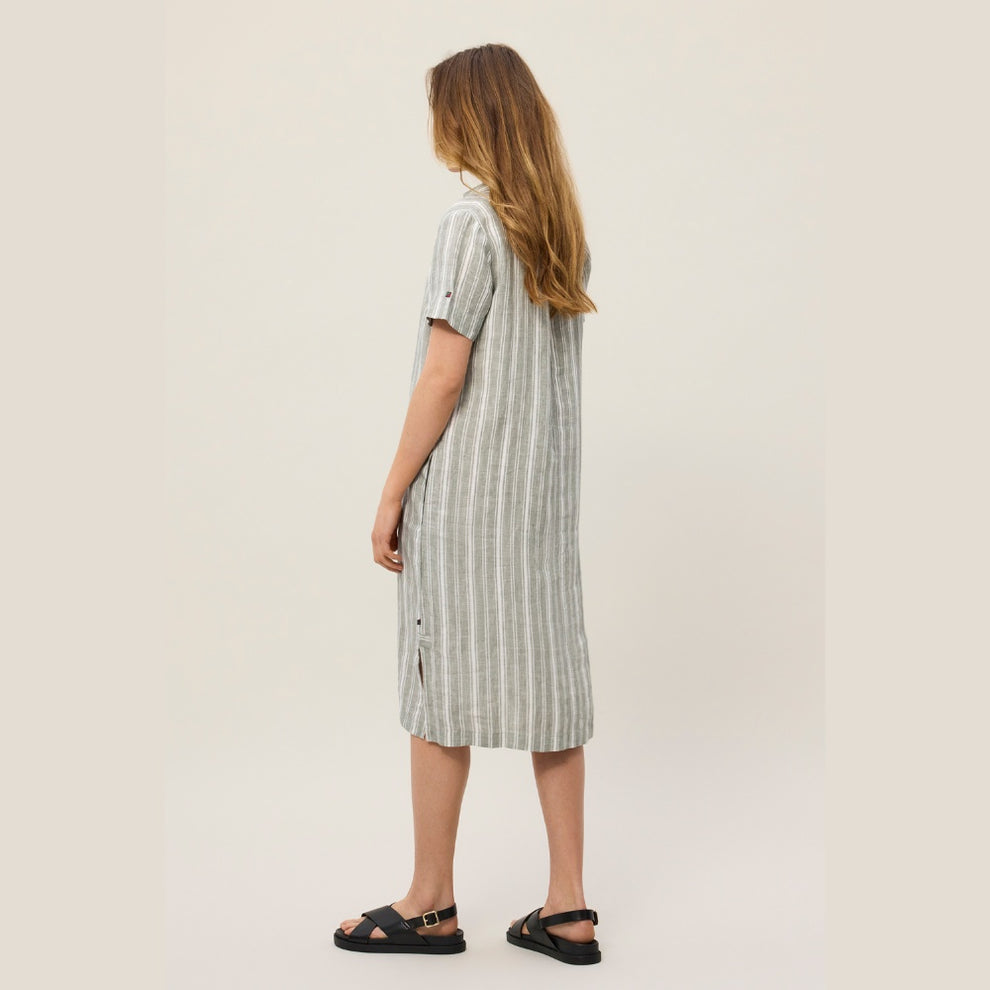 Redgreen W Alison Dress Green Pastel Stripe