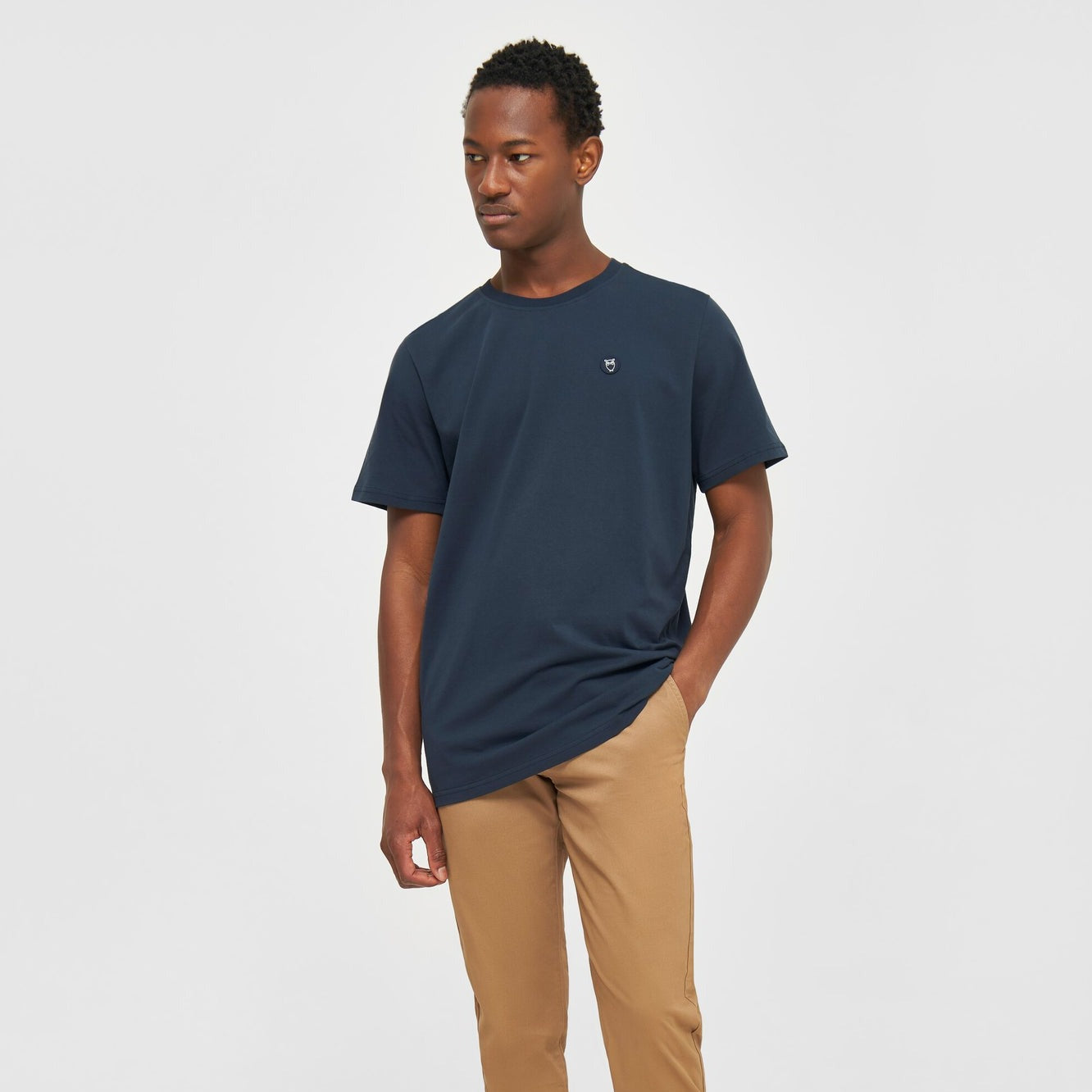 Knowledge Cotton Apparel M Loke T-Shirt Total Eclipse