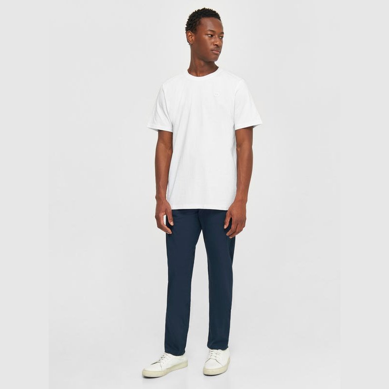 Knowledge Cotton Apparel M Loke T-Shirt Bright White