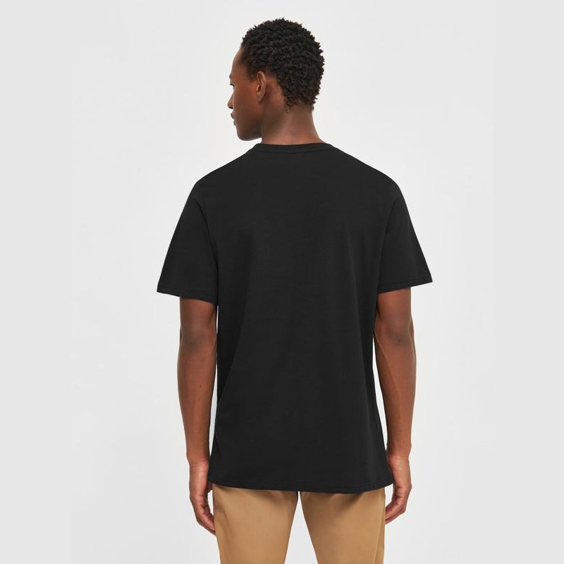 Knowledge Cotton Apparel M Loke T-Shirt Black Jet