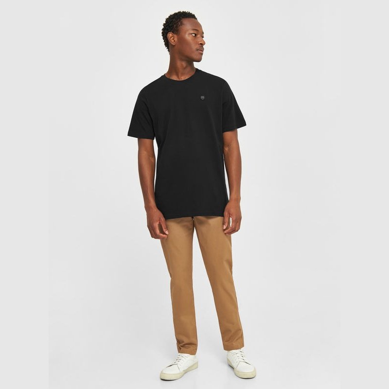 Knowledge Cotton Apparel M Loke T-Shirt Black Jet