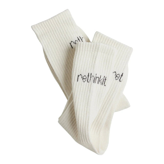 Rethinkit Rethinkit Crew Sock 2Pack 3180 Off White