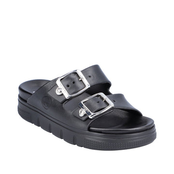 Rieker W Sandal m sølvspænder Black