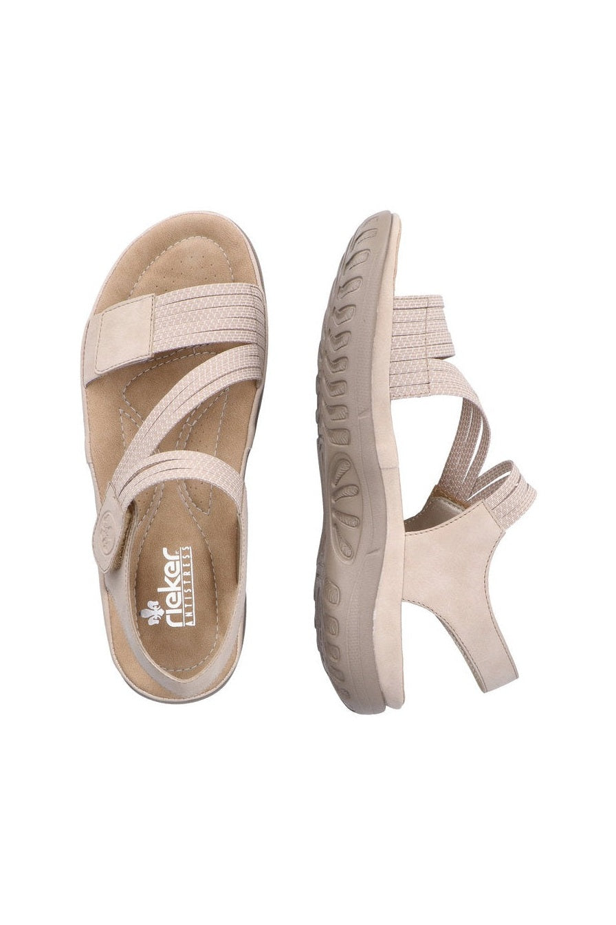 Rieker W Sandal m Elasikremme Beige