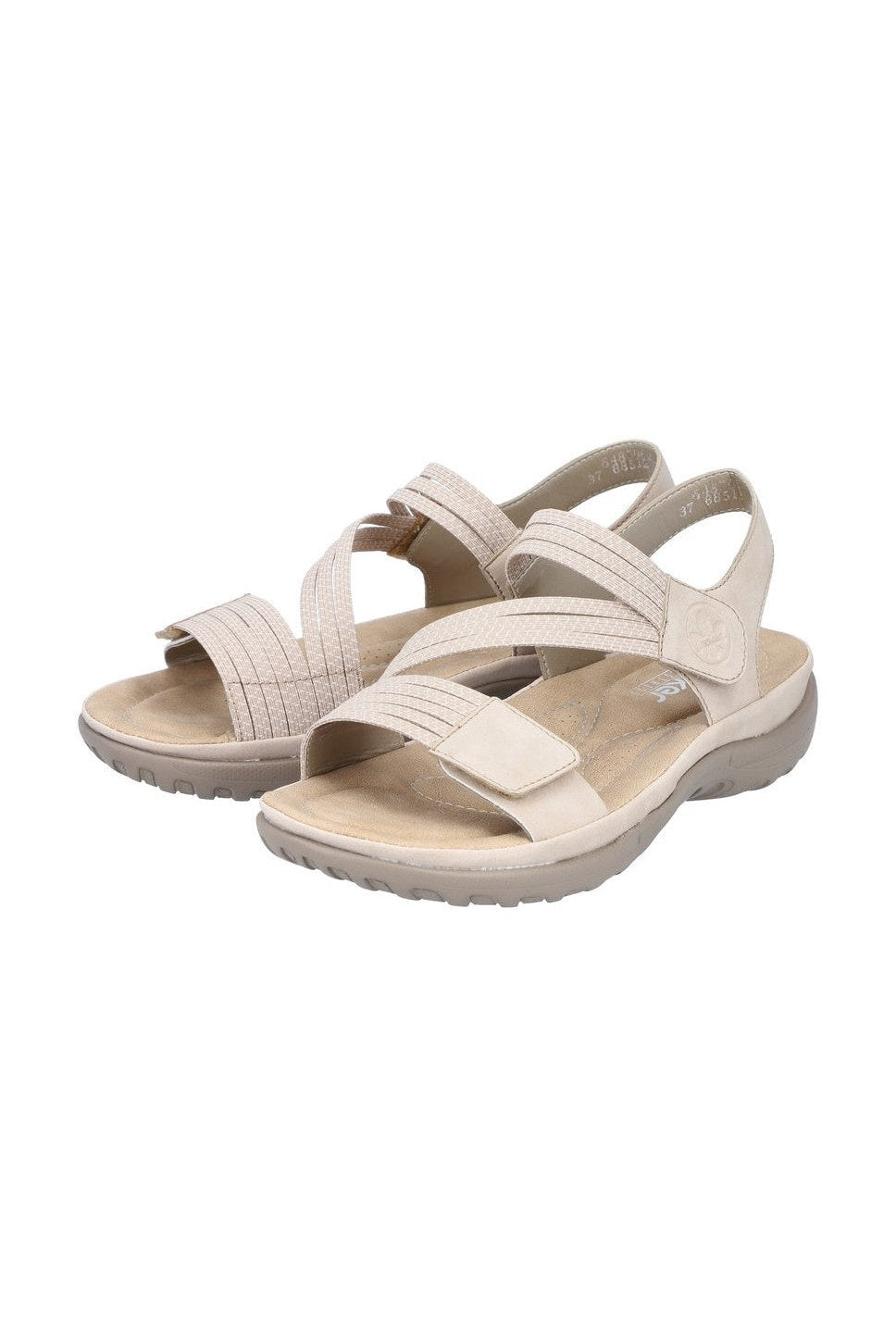 Rieker W Sandal m Elasikremme Beige