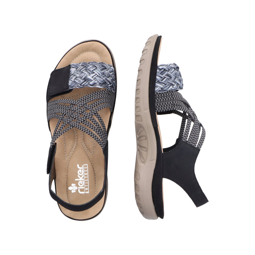 Rieker W Sandal m Elasikremme Sort