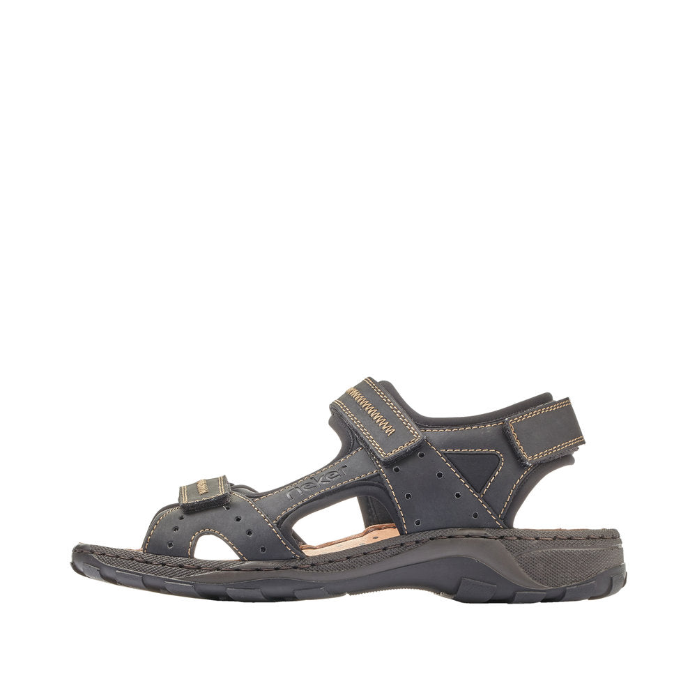 Rieker M Herresandal m Velcro Sort