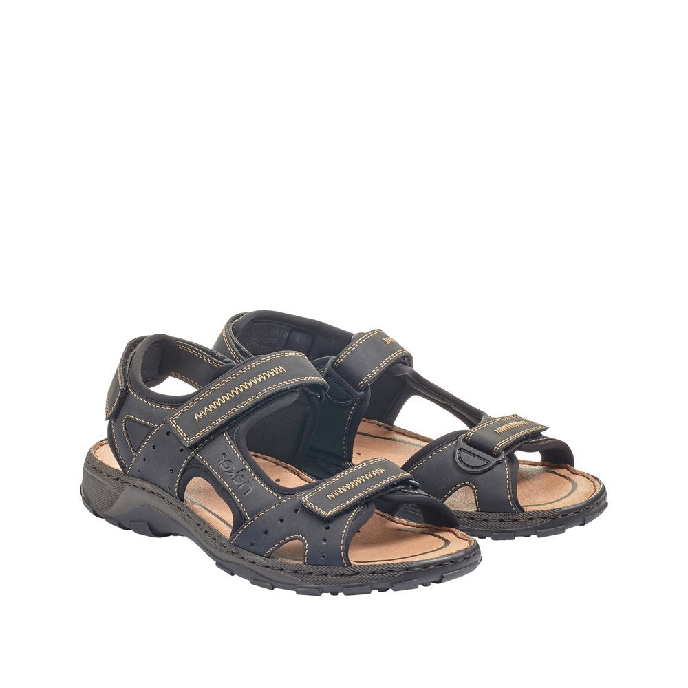 Rieker M Herresandal m Velcro Sort