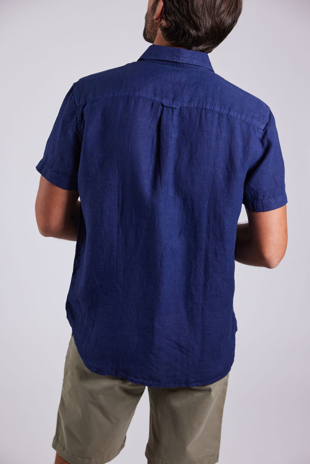 Sebago M Linen Short Sleeve Skjorte