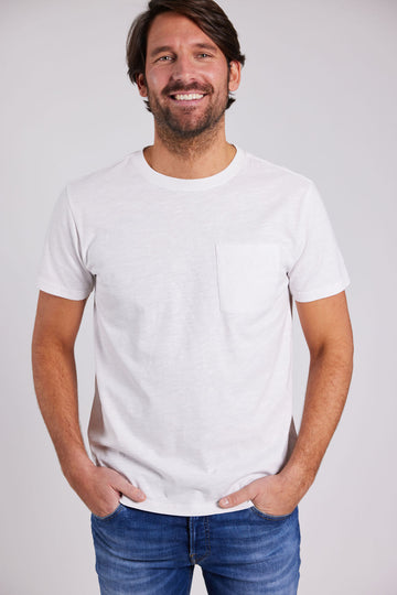 Sebago M Outwashed Pocket T-shirt White