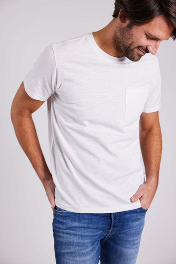 Sebago M Outwashed Pocket T-shirt White