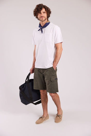 Sebago M Outwashed Pocket Shorts Dark Sage
