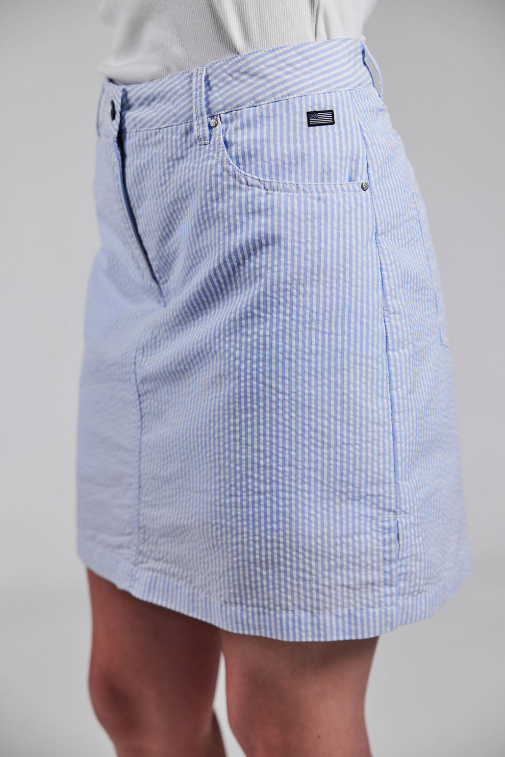 Sebago W Seersucker Skort Blå
