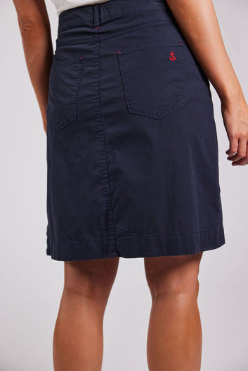 Sebago W Klassisk Midi Skort Navy