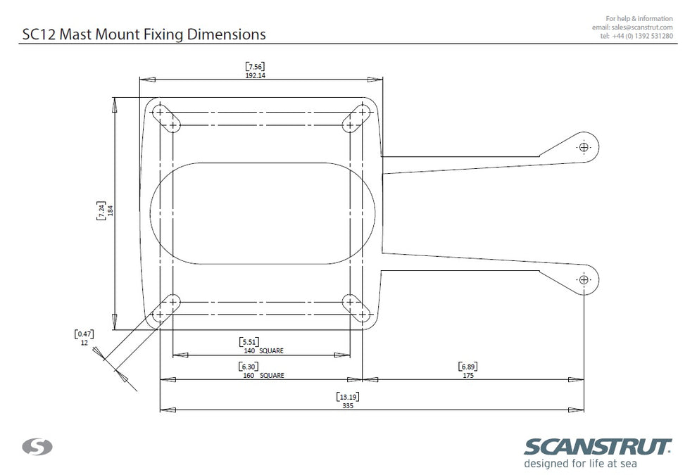 Scanstrut SC12 mastebeslag - mellem