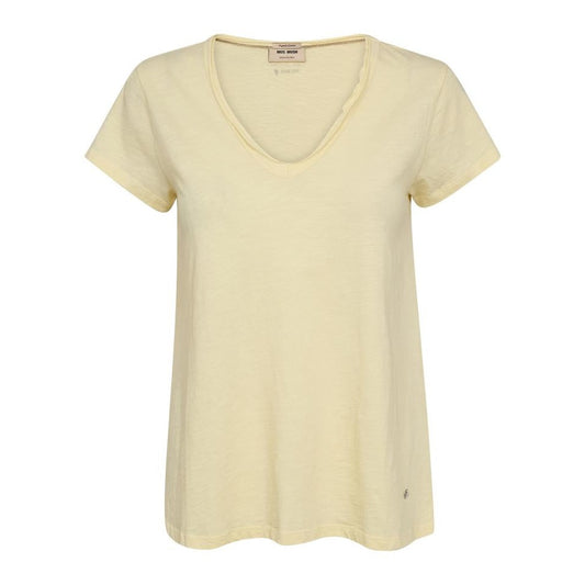 Mos Mosh Tulli V-Ss Basic T-Shirt French Vanilla