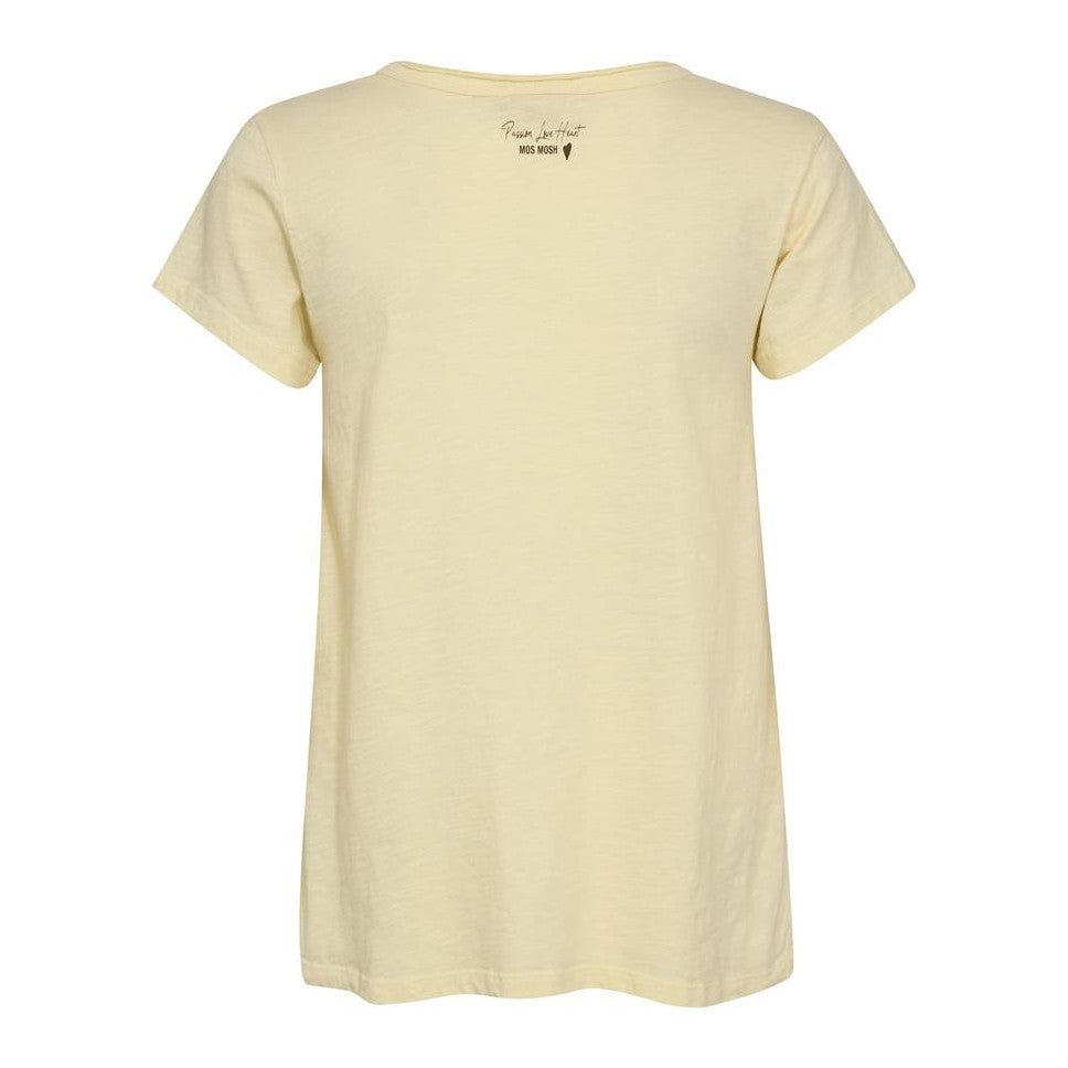 Mos Mosh Tulli V-Ss Basic T-Shirt French Vanilla